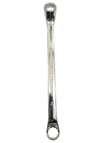 Image of Tata Agrico 14x15mm Double Ring Spanner (Box Wrench), Chrome Vanadium Steel, Heavy Duty Offset Ring Ends for Tightening Nuts & Bolts