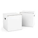 foldzilla tabouret enfant en carton lot de 2 tabourets 29 x 29 x 29 cm - pouf cube pliable chambre