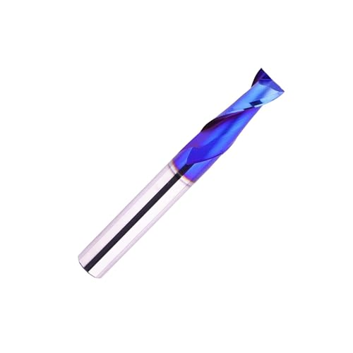 High Distinctness Spiraling Machining Router Bit for Wood Engraving Little Blue Coated Alloy Milling Cutter Tool Grooving Slotting Wood Machining Cutter