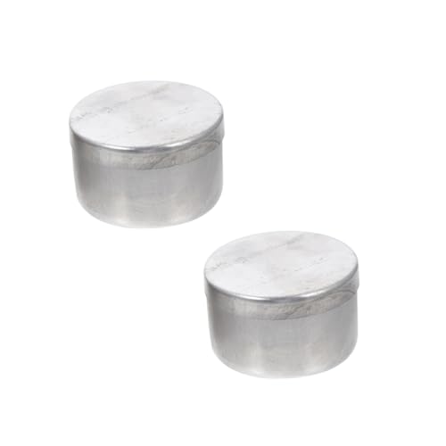 DECORNIJIA 2個 アルミ製計量容器 丸型計量ボックス 土壌サンプル収集用 実験室対応 設計ラウンドエッジ付き