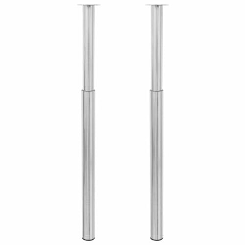 Tidyard Patas Telescópicas de Mesa - Ajustables 710-1100mm, Acero Inoxidable, 2 Unidades Modelo YFXLRZJ-242152ES