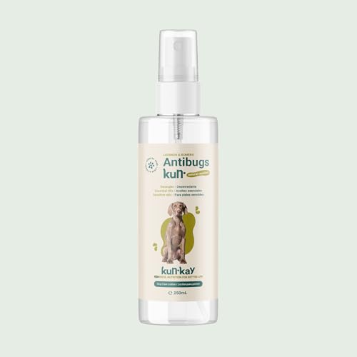 Spray Antiparasitario Natural para Perros 250g   Repelente de Pulgas, Garrapatas y Mosquitos para el Paseo y Hogar   Antibugskun