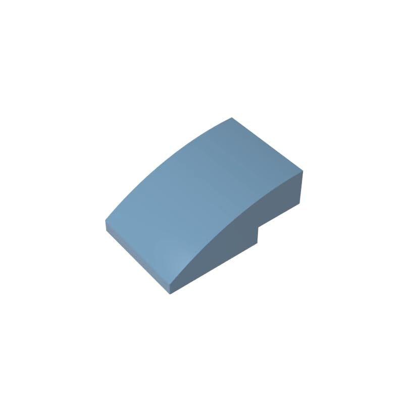 24309 Arched Brick Slope Curved 3x2 No Studs 50 Pieces GDS-1123 Compatible with Lego Building Blocks Color:Sand Blue