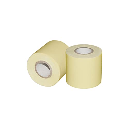 Image of 2Pcs Pipe Wrapping Tape, Non-Adhesive Pipe Tapes for Air-Conditioner, Insulation Pipe Wrapping Tape Tube Protective Wrapping Tapes Air Conditioning Outside Machine Cable Tie Strap 2.32 inch Width (Yellow)