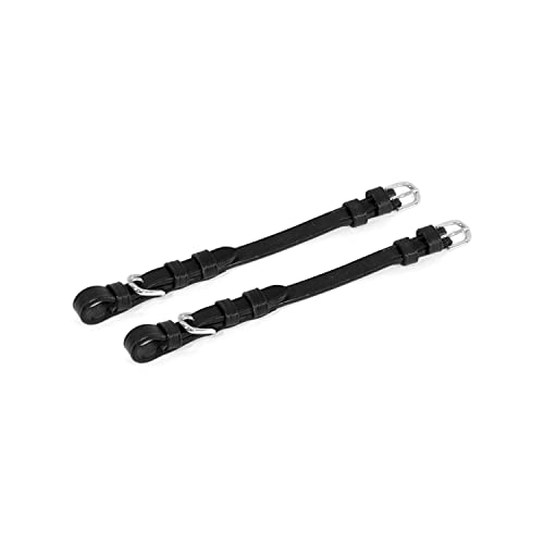 Equestro Coppia montanti testiera Inglese Full, Nero