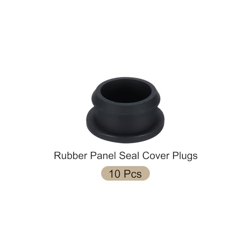 Image of Snap in Locking Hole Plugs Rubber Panel Seal Cover Drilled Silicone Caps, [for Kitchen Rubber, Waterproof Sealing Plugs] - 25mm /0.98in /Black /10Pcs