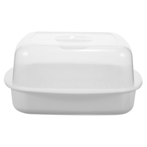 SOIMISS 1 Pieza caja de vapor para microondas Buque de vapor de verduras en microondas plato de vapor de microondas vaporera accesorios de microondas cocinando páginas blanco