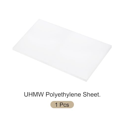 Image of 24 x 48 Inch UHMW Polyethylene Sheets, 1 Inch Thick Ultra High Molecular Weight White Plastic Sheet [for Home, Industrial]