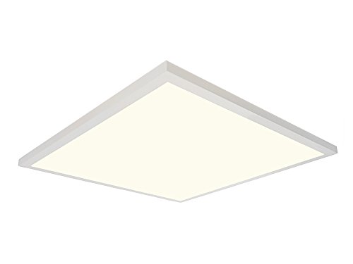Designers Fountain PF2240XMD30 3000K LED Panel 2' X 2' Ultra Thin Edge-Lit 40W Flat Light Residential Flushmount Surface Mount/Commercial Drop Ceiling Fixture 4000 lm-3000 CCT, 2'X2', White