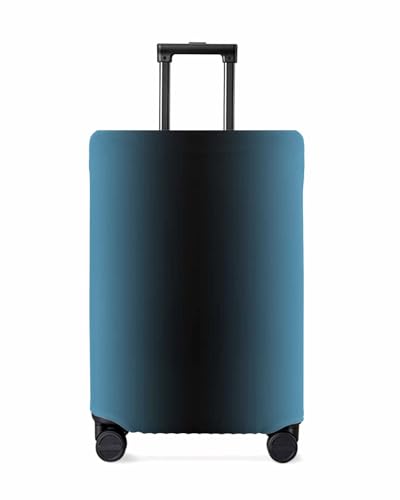 Sky Blue Ombre Travel Luggage Cover, Black Texture Anti-scratch Travel Suitcase Protector Covers, Washable Elastic Baggage Covers Fit 26-28 Inch Carry on Luggage