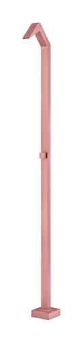 Mice Colonne de douche extérieure pour piscine, jardin, spa – 1 voie d'eau froide – Monofluido – 218 cm de haut avec pommeau type cascade (rose corail)