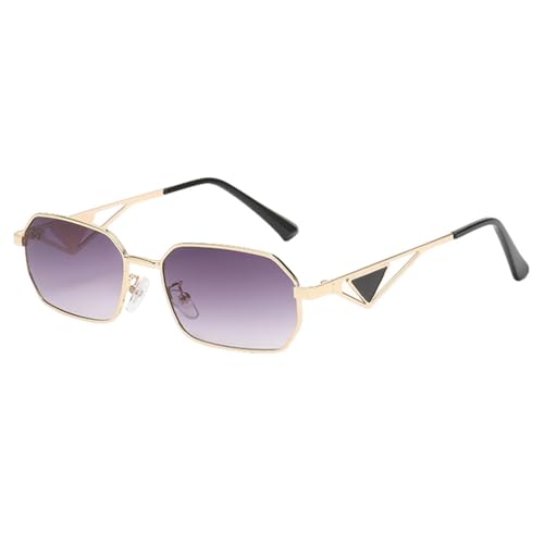 Lunettes de soleil polygone en métal pour femme à porter en terrasse et lors de vos voyages