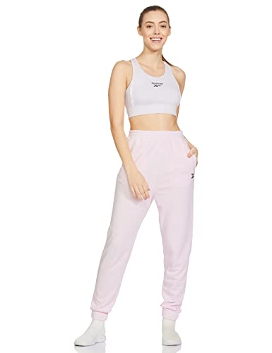 Image of Reebok Women's Polyester Blend 91% PES /9% EL-Interlock-Hydrophilic Finish Classic Workout Full-Coverage Bra