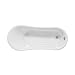 Bleu Single Slipper, Clawfoot Soaking Acrylic Bathtub, Chrome Clawfoot