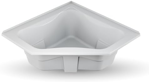 Miniatura 8 de JACUZZI SIGNATURE - Bañera de acrílico para remojar, antideslizante, colocación de drenaje central, 60 pulgadas de largo x 60 pulgadas de ancho,