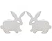 Gemshine Ohrringe Hase, Osterhase, Kaninchen Ohrstecker in 925 Silber, vergoldet oder rose. Kuscheltier aus der Natur. Nachhaltiger ethischer Schmuck Made in Spain, Color:Silber