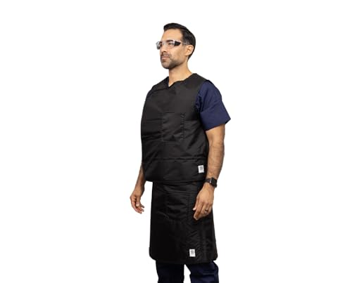 Image of X-Ray Radiation Vest Skirt Full Coverage Apron, Hook-and-Loop Closure, .50mm Pb LE, No Lead, Color: Black