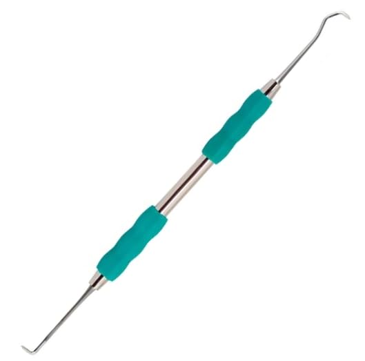 AmeriCan Goods Dental Scaler 30/35 with Silicone Color-Coded Grips Professional Autoclavable Double-Ended Teal Silicone Gripped Handle