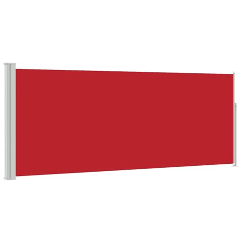 vidaXL Seitenmarkise 120x300cm Rot Sichtschutz Windschutz Sonnenschutz Markise