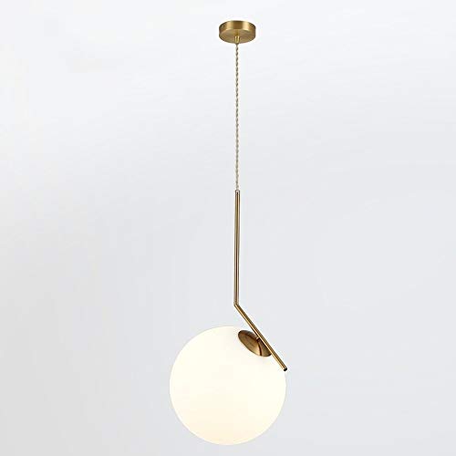 Suspension verre industriel rétro et luminaire suspendu laiton pour cuisine