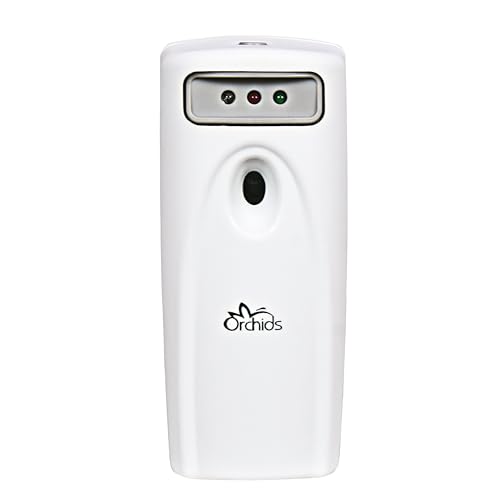 Orchids Automatic Air Freshener LED Model | Automatic Room Fresheners| (Machine + Refill + Battery)110ml | Wall Mount Fragrance Dispenser Programmable for Home Room Offices Hotel Toilet