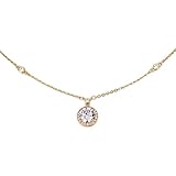 [OHOL] 銀ネックレス メッキゴールド スターライトデザイン ジルコンセッティング レディース 低アレルギー リピート率高い 日常着用 デート用 コーディネート必携 ギフト ひな祭り バレンタイン