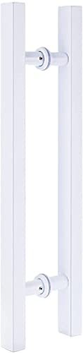 Poignée de porte 99 cm robuste en acier inoxydable blanc push pull