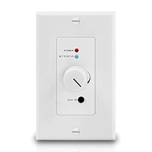 TNP Wireless Bluetooth Audio Receiver Wall Plate Mount, BT 5.0 aptX Music Streaming Adapter 4 Speakers 120W Stereo Amplifier Audio Volume Control, 3.5mm AUX Input for Sound Speaker Systems Integration