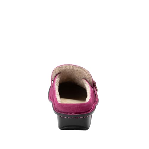 Image of Alegria Women's Brigid Leather Moc Toe Open Back Clog with Heel Cup