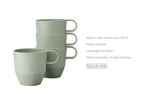 Mepal - Tazza 4 pezzi Silueta - Tazza per tè e caffè - Lavabile in lavastoviglie e microonde - Stoviglie - 300 ml - Nordic white - immagine 3