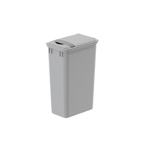 Image of Dowell Wastebasket Trash Can Container, Plastic Garbage Bin, Stackable, for Kitchen, Office, Home & Commercial Use, Fits Under Sink /Desk - Grey (1, 50 QT LID Only)