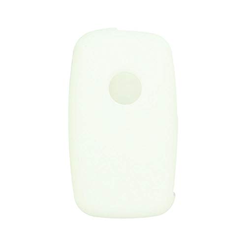 BROVACS Silicone Cover Protector Case Holder Skin Jacket Compatible with VOLKSWAGEN Multivan Sharan Caravelle Transporter Caddy SEAT Alhambra 4 Button Flip Remote Key Fob CV9808 White - Image 2