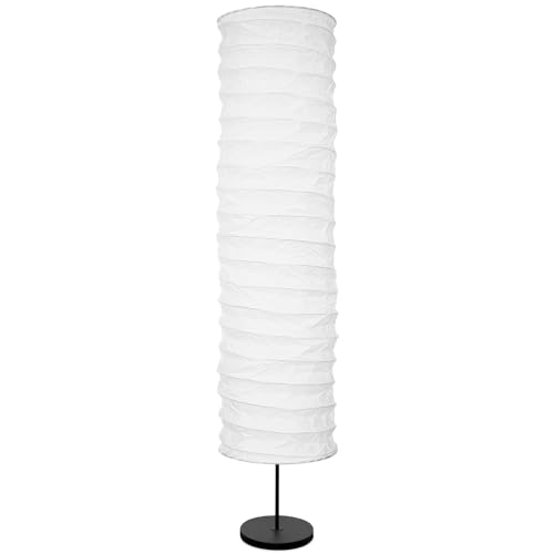 BESPORTBLE Lampada da terra alta in carta di riso: stile nordico per camera da letto, soggiorno, hotel (luce, base non inclusa)