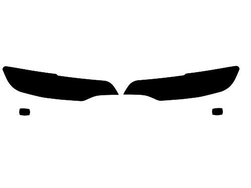 Rvinyl Headlight Tint Covers Compatible with Jeep Cherokee 2019-2023 - Blackout Smoke