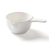 wantanshopping Milchkännchen Weißes Porzellan-Soße-Boot, Keramik-Sauce-handgefertigter nützlicher praktischer Gourmet-Saugtopf für Milchdesserts, Salatdressing Milchschäumkrug (Size : Medium)