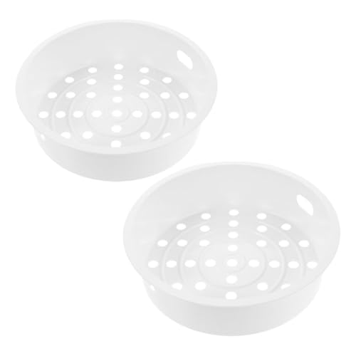 GATHINESS Estuche Vapor de 2 Piezas para Olla Arrocera Cesta de Vapor de Pp Color Claro Fácil de Limpiar y Mantener Adecuado para Cocinar Cerdo y Empanadillas Tradicional