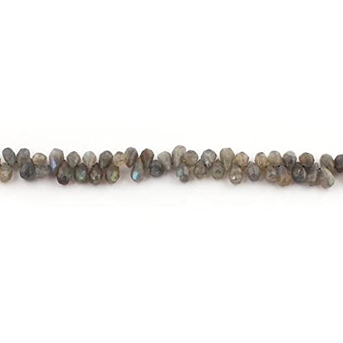 Labradorite facettée en fil de briolettes de 13 pouces pour créer un cadeau personnalisé