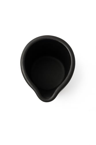 Image of Longpi Black Pottery Pourer - Small Size (Handcrafted Measuring & Serving Cup)