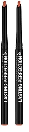 Manhattan Lasting Perfection Lipliner, Fb. 18 Rose Addiction, langanhaltender und deckender Konturenstift, 2 g (Packung mit 2)