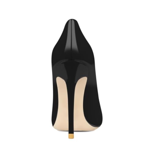 Pazzion Women's Classy Closed Pointy Toe Strap Buckle Pumps Slip On High Stiletto Heels Fashion Business Commuting Shoes Size 4-16 US4