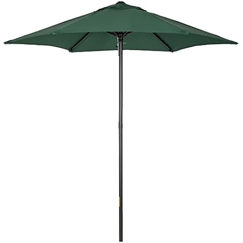 Outsunny 2m Garden Parasol Umbrella with 6 Ribs Cover