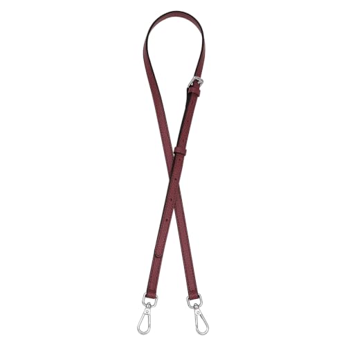 Image of Burgundy Bag Leather Strap Replacement Crossbody Shoulder Straps for XS MINI Pouch,No Damage Conversion Kits Accessories Dark Red (MINI-Burgundy-Silver)