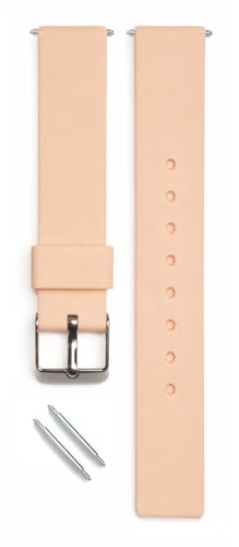 Image of DREAMY DESIGNS 18mm Soft Silicone Waterproof Breathable Watch Strap Metal Buckle Replacement for Men & Women - PACK OF 1 (L.BROWN)
