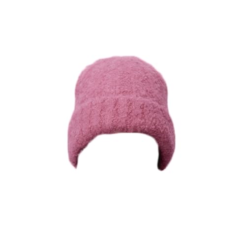 Bonnet tricoté en laine avec visière pour éviter les yeux mouillés en hiver