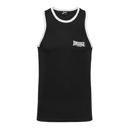 Lonsdale Mens Boxing Vests Black/White XL