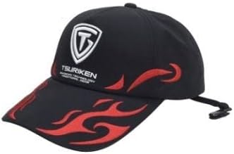 Amazon 釣研 Tsuriken フィッシングキャップ Tc213 ブラック レッド フリー 釣研 帽子