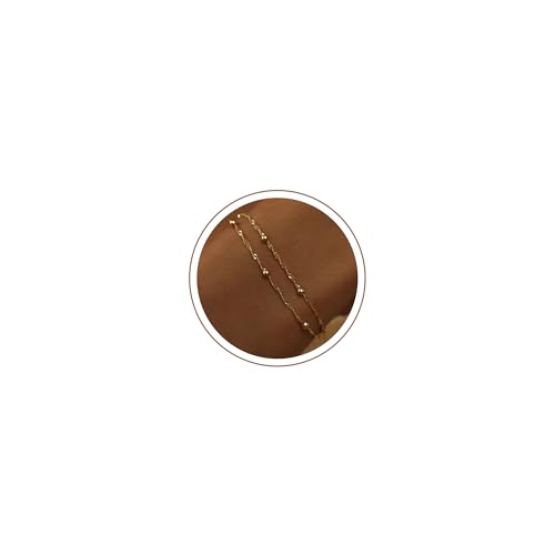 SLOONG Gold Bracelets for Women Trendy, 14K Real Gold Plated Dainty Stackable Simple Chain Bracelets, Layered Waterproof Jewelry Gift for Women by SLOONG - Used condition - US$11.69