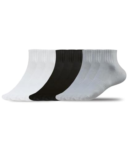 Unisex Sports Ankle Socks - 9 Pairs - Ankle Socks for Women & Socks for Men - Comfortable Ankle Socks for Women & Mens Socks - Ideal for All Activities - Moisture Wicking Breathable