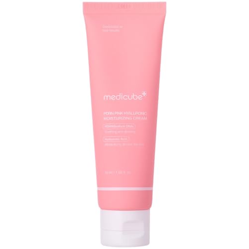 Image of Medicube Salmon DNA PDRN Pink Hyaluronic Moisturizing Cream | Blemish Relief & Hydrating Care | Restores Skin Elasticity & Glow | Korean Skincare, Even Skin Tone & Pore Care | 50ml
