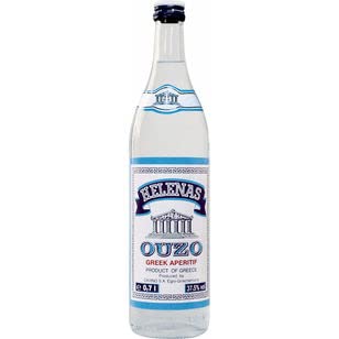 6 Flaschen Helenas Ouzo Griechischer Aperitiv a 0,7l Anis 37,5%